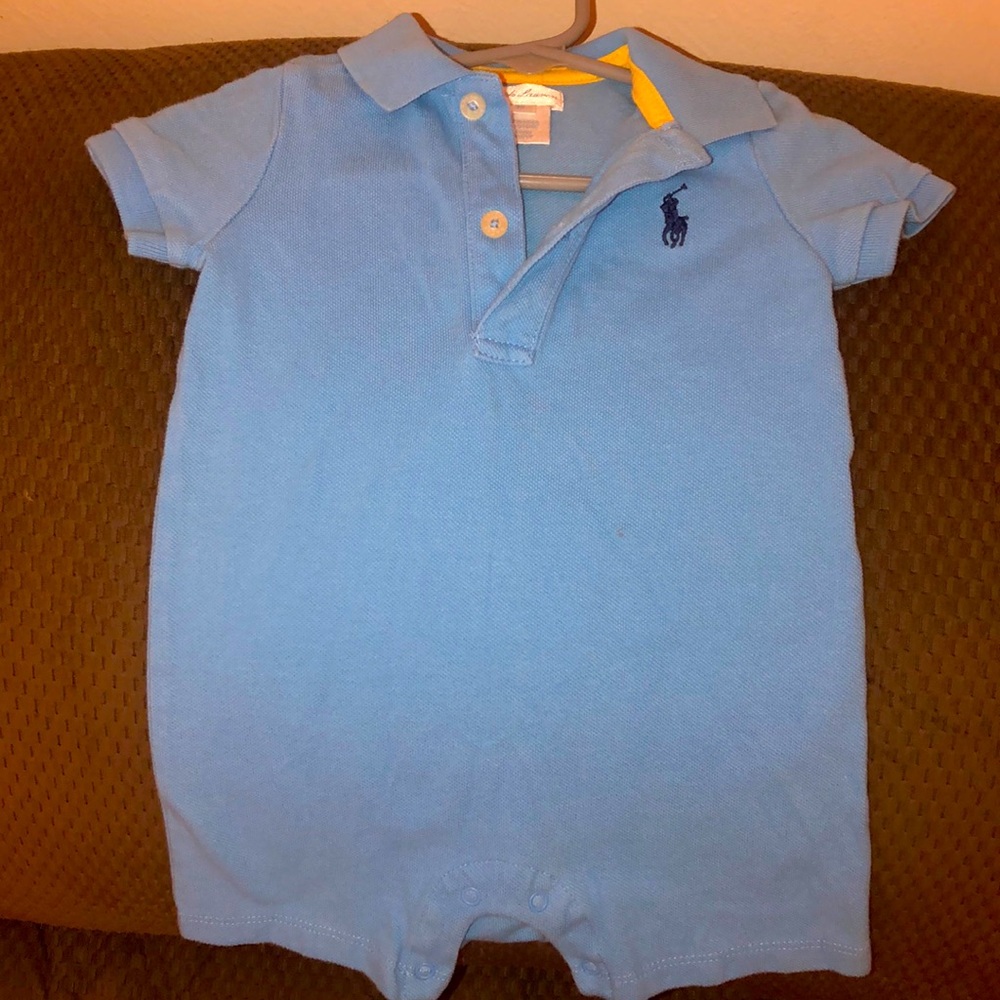 Sky blue Ralph Lauren polo shorts one piece